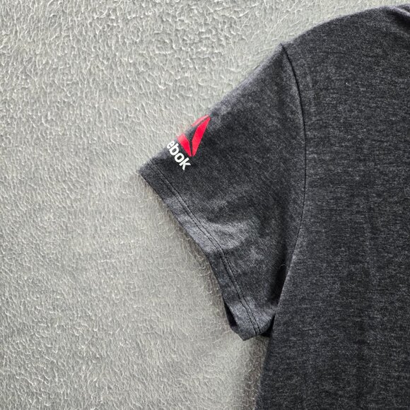 UFC 200 Women Top Large Gray Logo Reebok Short Sleeve Crew Neck NWT - Picture 8 of 10